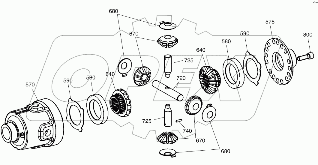  DIFFERENTIAL GEAR - FRONT AXLE (7505~8165)