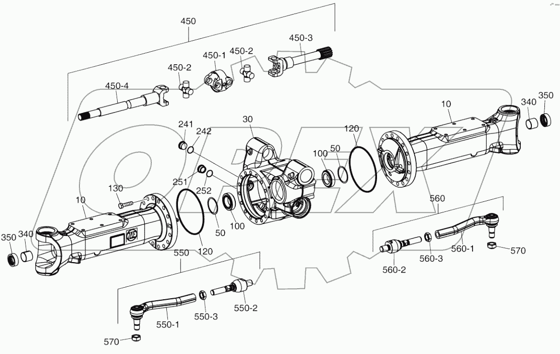  AXLE CASING - FRONT AXLE (8166~)