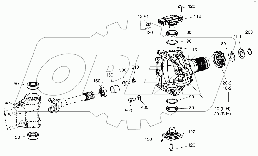  JOINT HOUSING - FRONT AXLE (8166~)