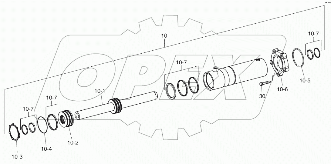  STEERING CYLINDER - FRONT (8166~)