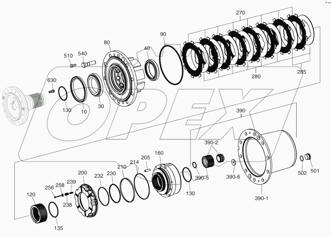  OUTPUT - FRONT AXLE (8166 ~ )