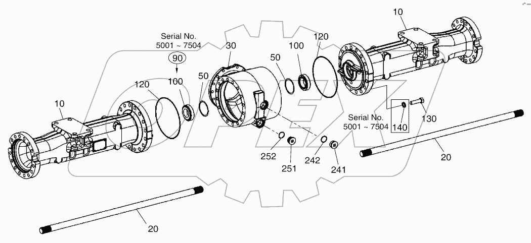  AXLE CASING - REAR AXLE