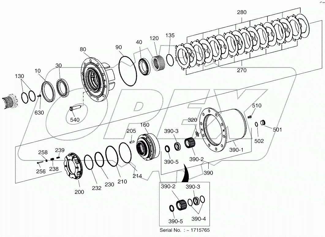  OUTPUT - REAR AXLE (5001~7504)
