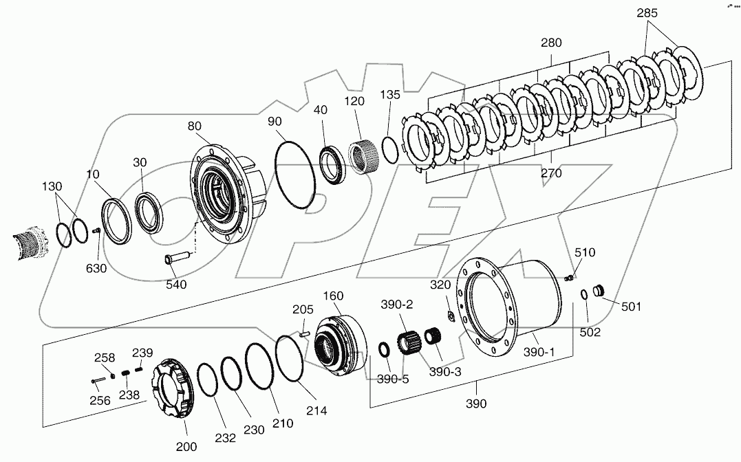  OUTPUT - REAR AXLE (7505 ~ )