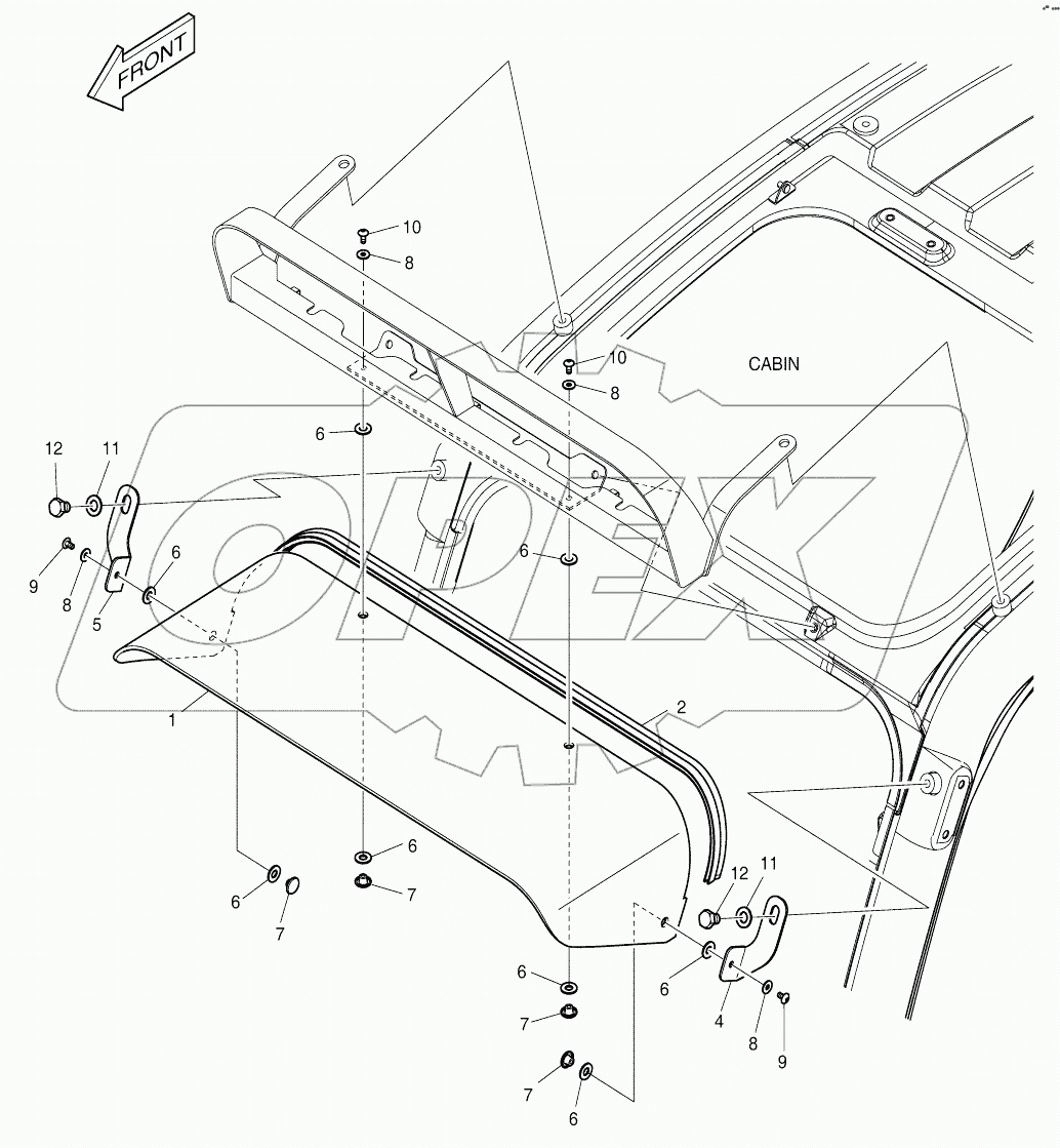  RAIN SHIELD AND LAMP MOUNTING