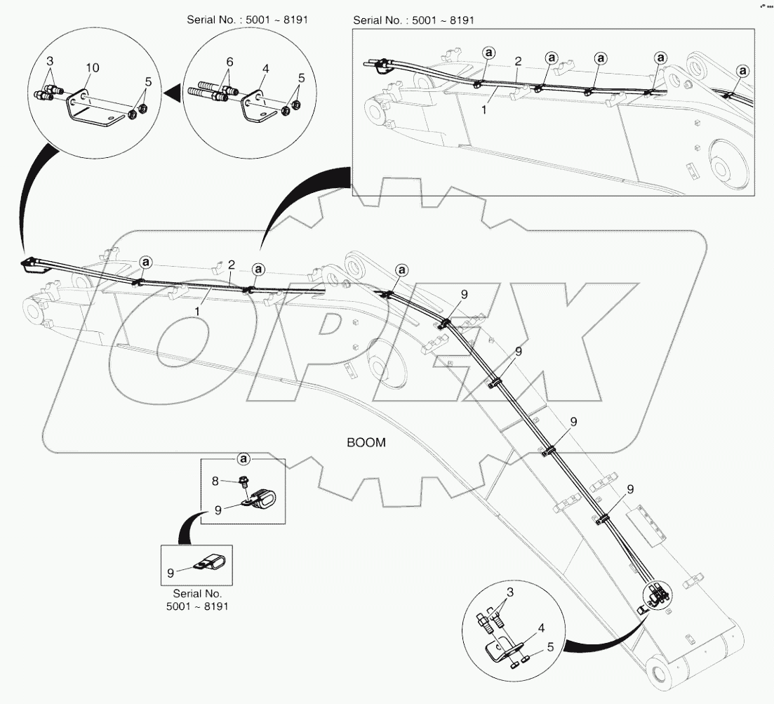  BOOM PIPING-QUICK CLAMP (BOOM-4.3M)