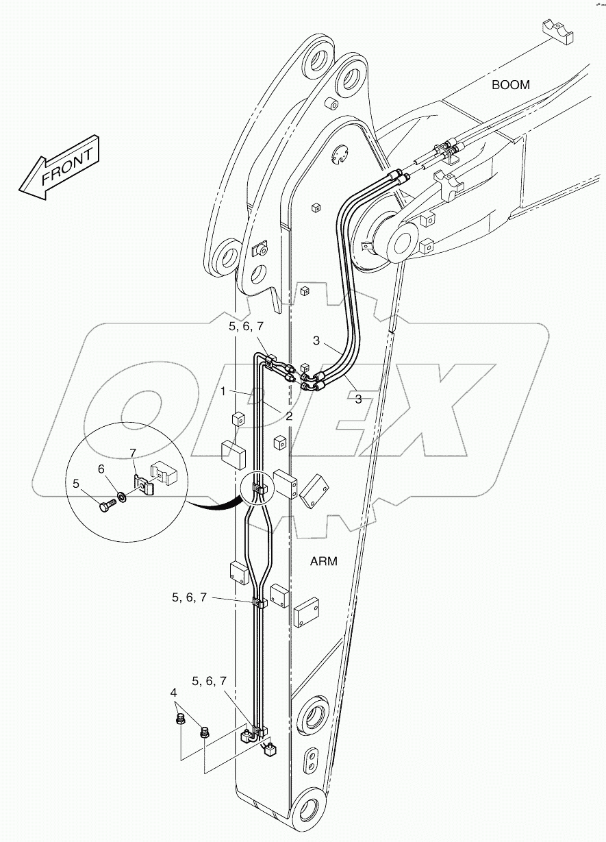  ARM PIPING-QUICK CLAMP (ARM-2.1M)