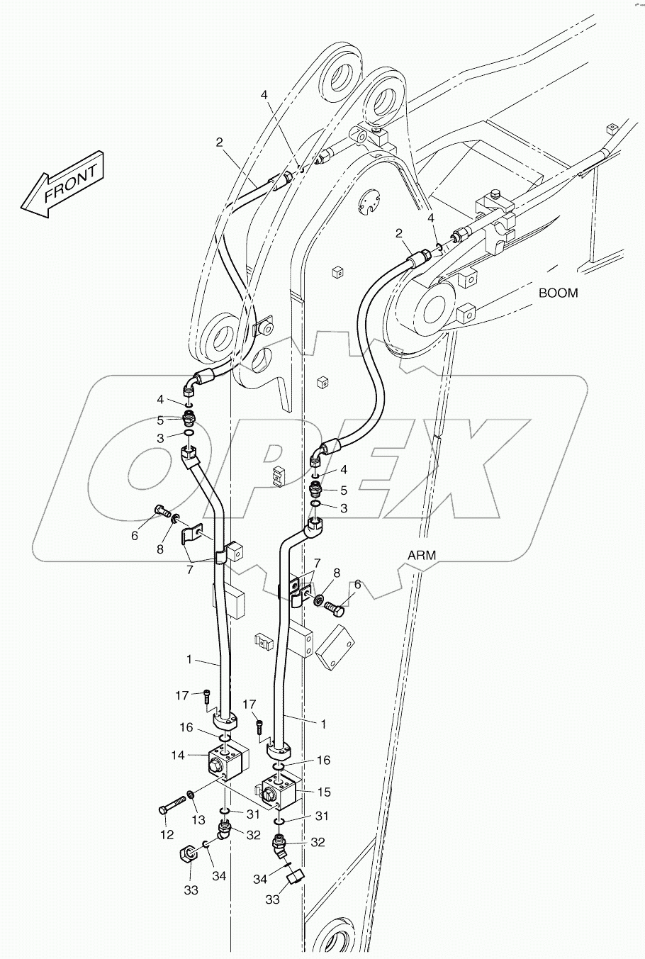  ARM PIPING ARM 2.1m ROTATING