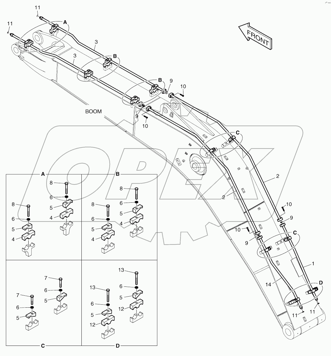  BOOM PIPING - BOOM 4.6M ROTATING