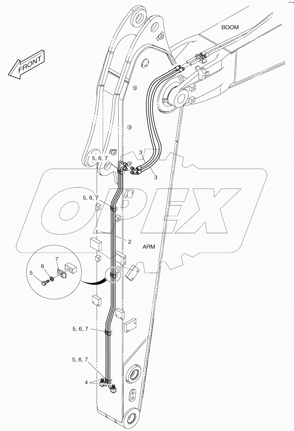  ARM PIPING-QUICK CLAMP (ARM 2.5M)