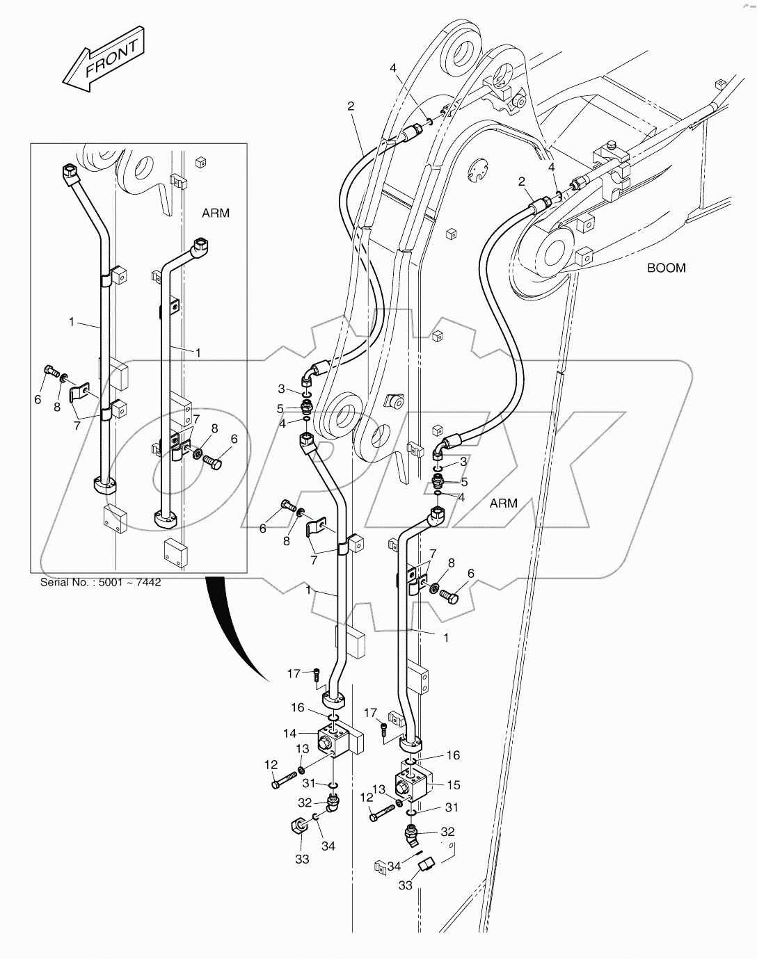  ARM PIPING 2.5m ROTATING