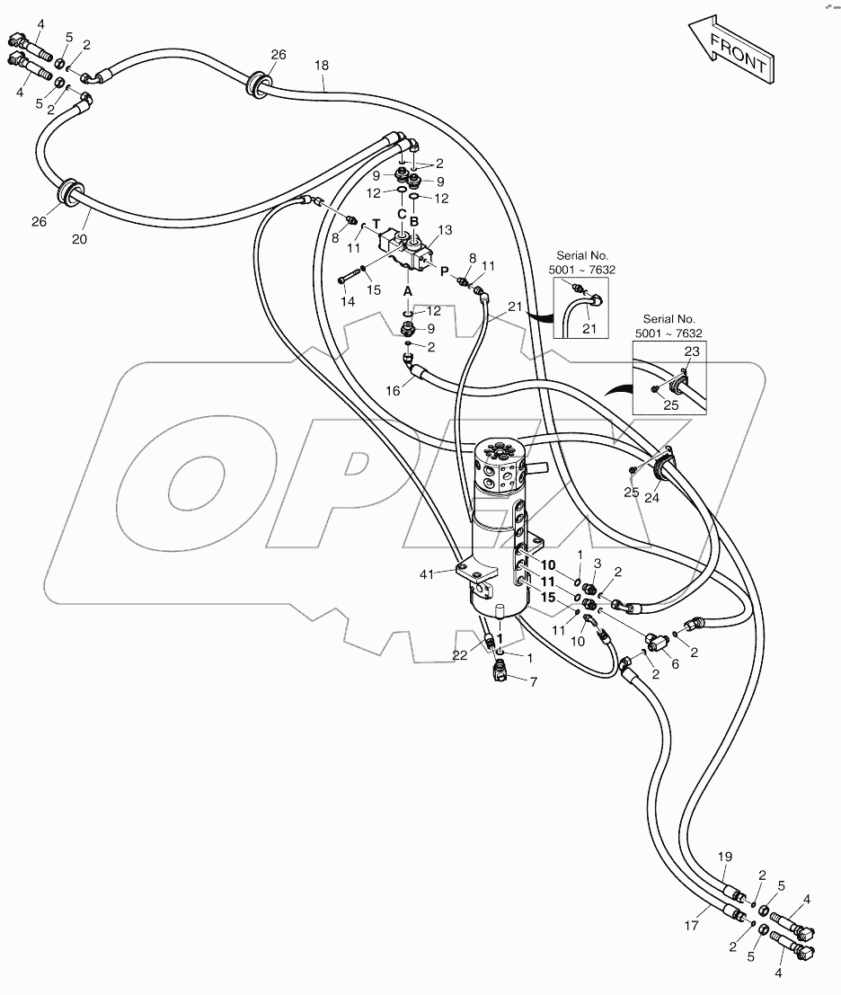  UNDER CARRIAGE PIPING - NOT INDE