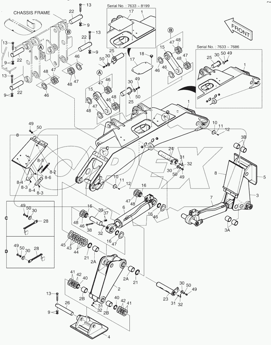  REAR OUTRIGGER (7633 ~)