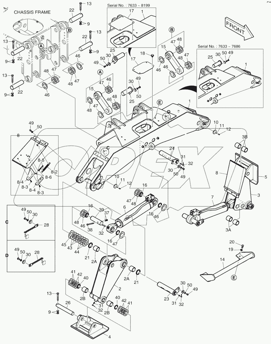  FRONT OUTRIGGER (7633 ~ )