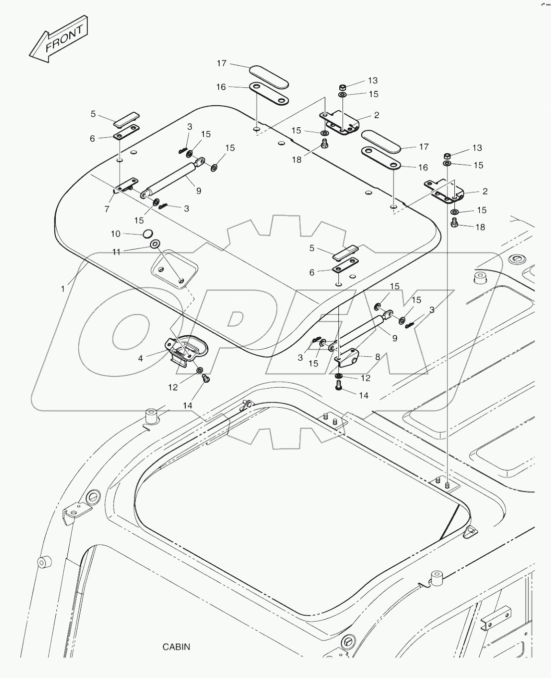  ROOF COVER - PC (ROPS)
