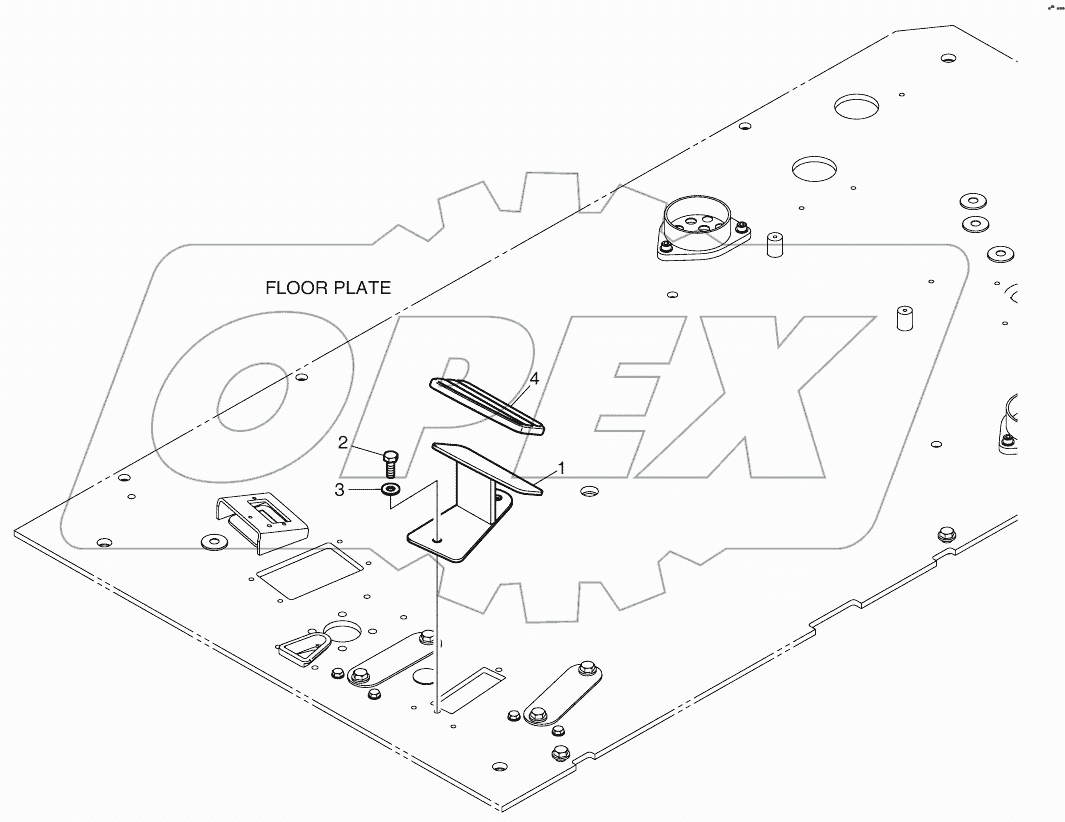  FOOT REST - L.H (ROPS)