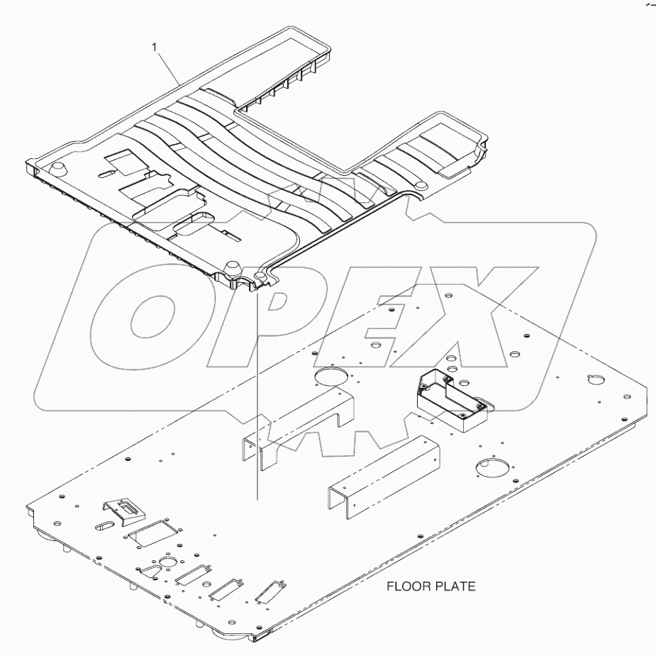  FLOOR MAT - TWO PEDAL (ROPS)