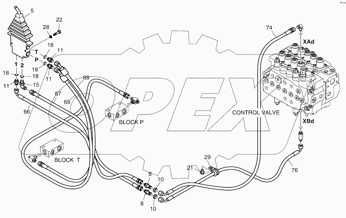  PILOT PIPING (3) - ROPS