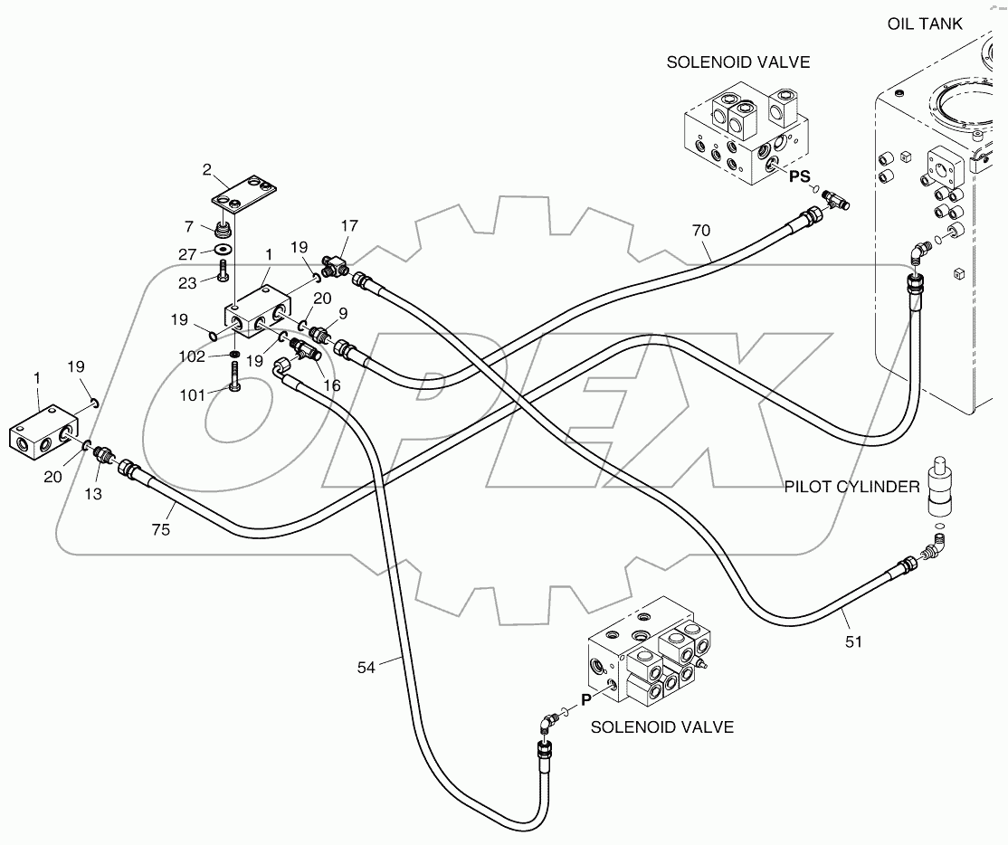  PILOT PIPING (5) - ROPS