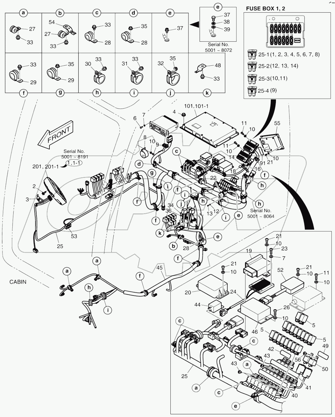 ELECTRIC PARTS - CABIN (ROPS)
