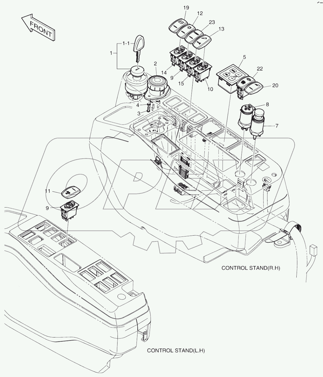  ELECTRIC PARTS - CONTROL STAND ROPS