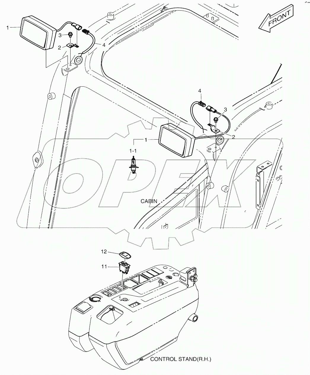  WORKING LAMP (2-LAMP) - ROPS