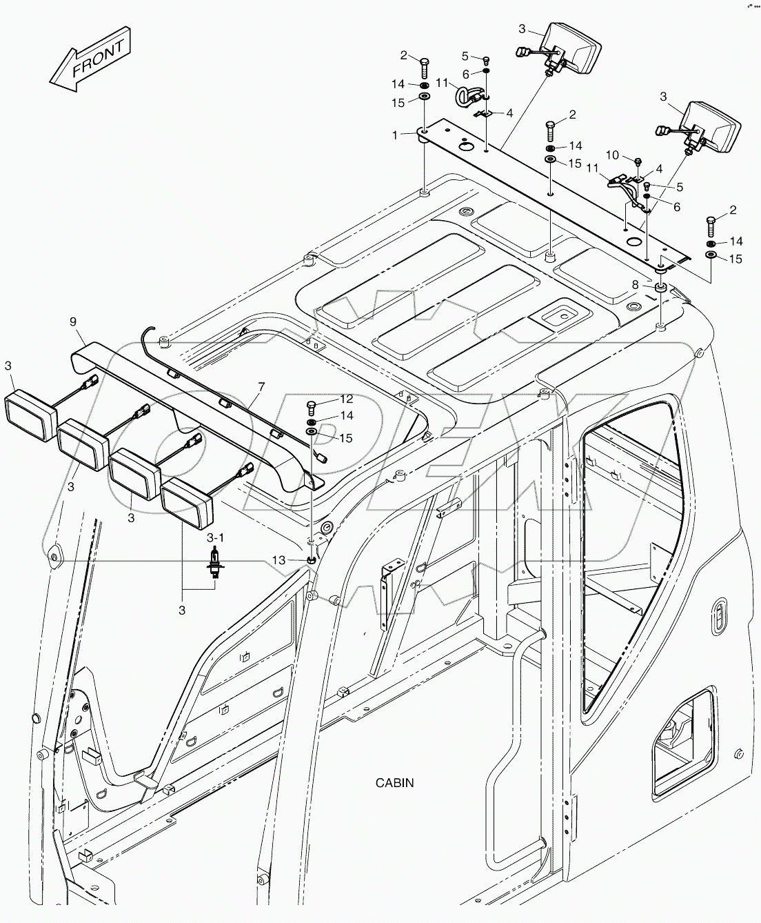 WORKING LAMP (6-LAMP) - ROPS