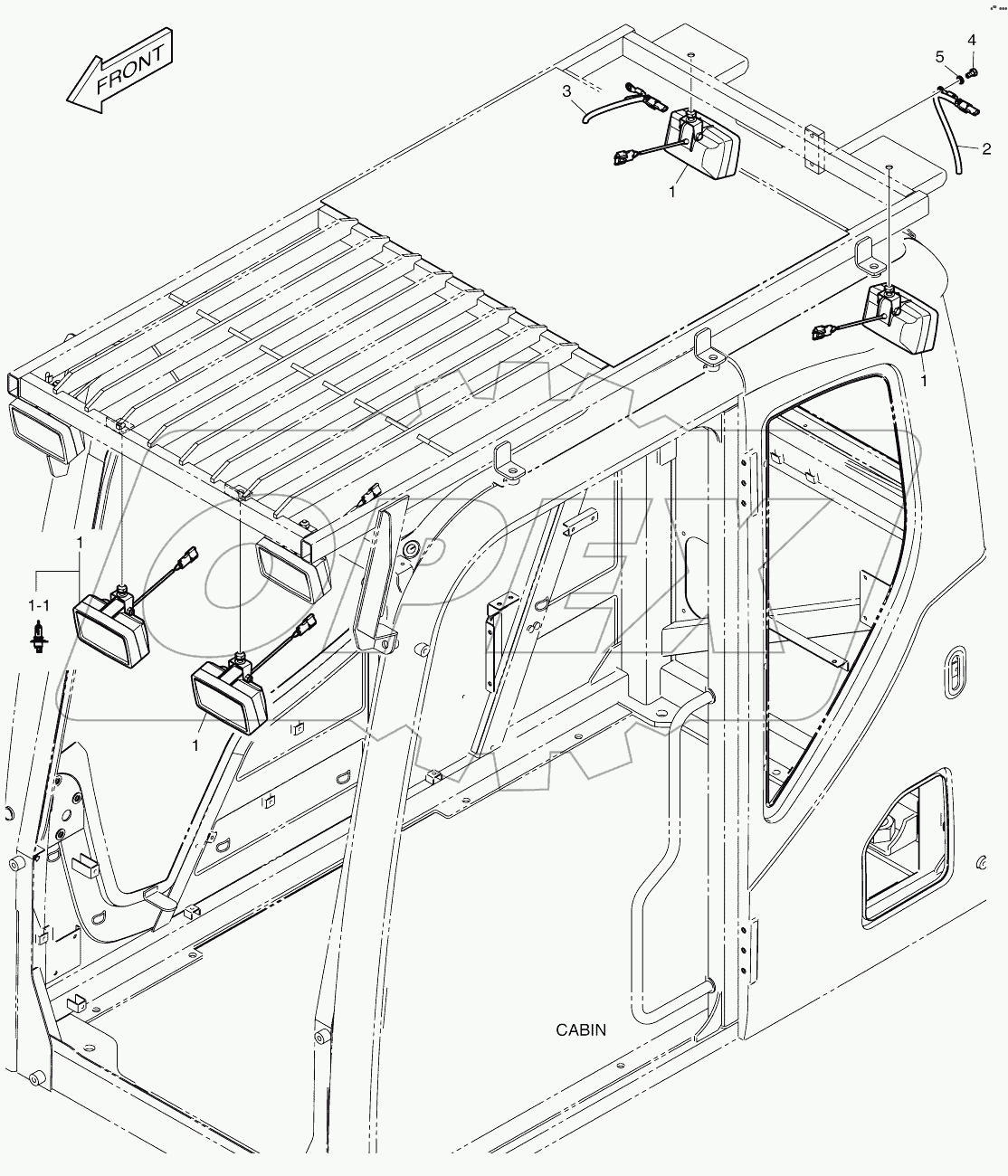  WORKING LAMP (2-LAMP) - ROPS GUARD