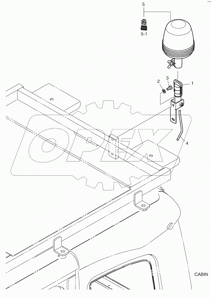  ROTATING BEACON - WITH LAMP AND GUAR ROPS