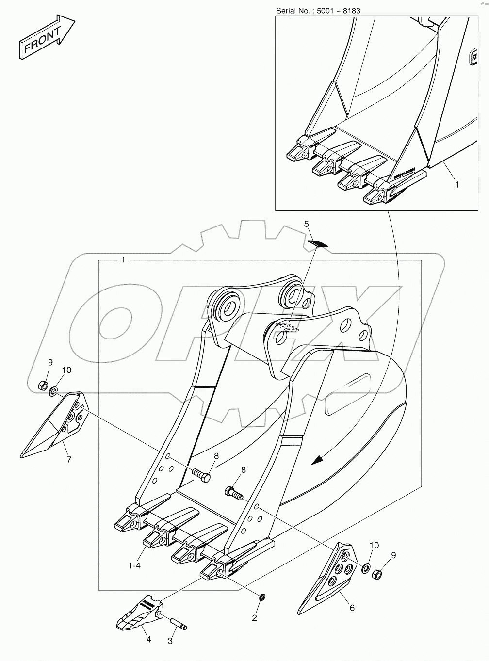  BUCKET ASSY - 0.31M - H CLASS