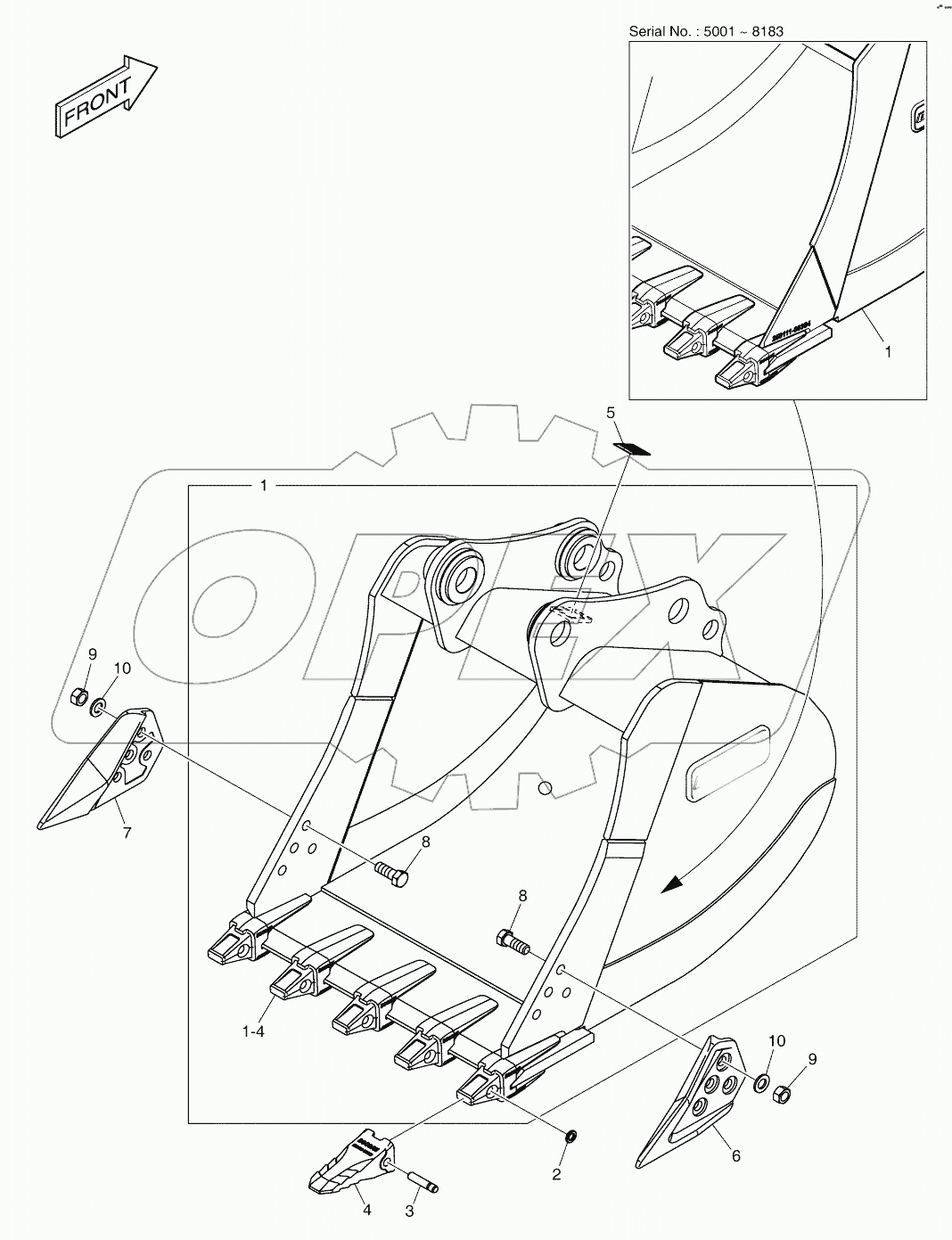 BUCKET ASSY - 0.52M - H CLASS