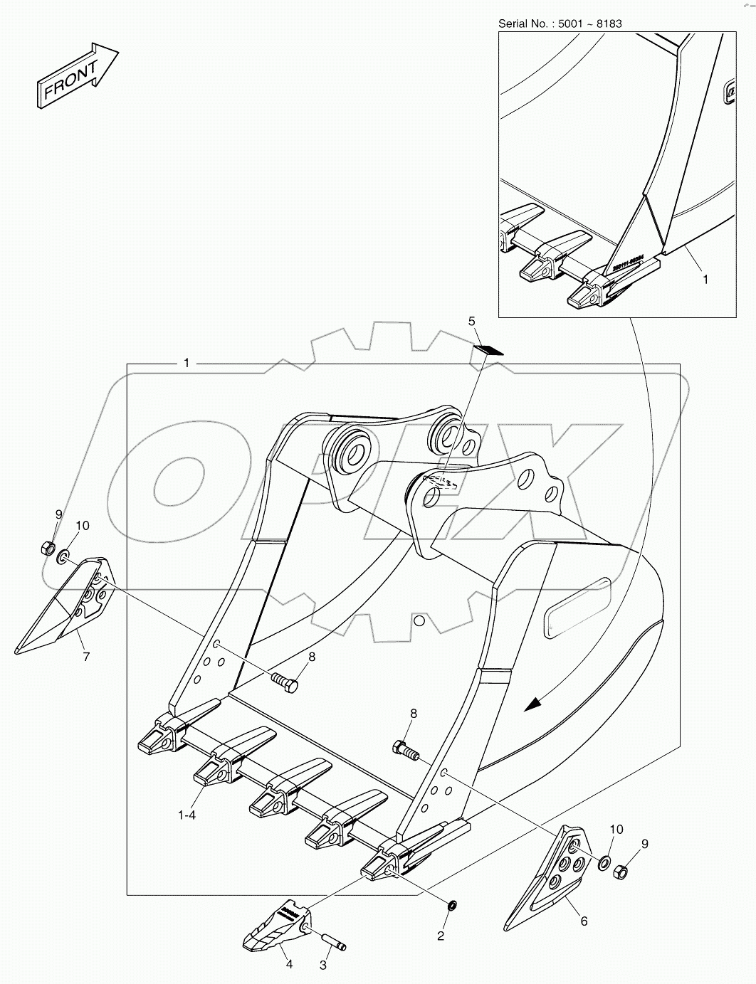  BUCKET ASSY - 0.60M - H CLASS