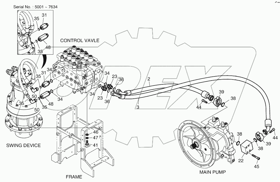  MAIN PIPING (1) - PUMP, SWING