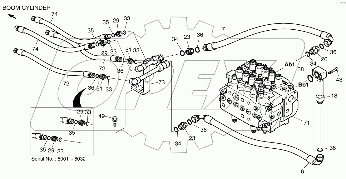  MAIN PIPING (3) - BOOM