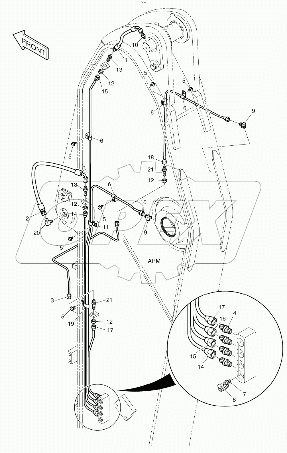  LUBRICATION PIPING-ARM - 3.0m