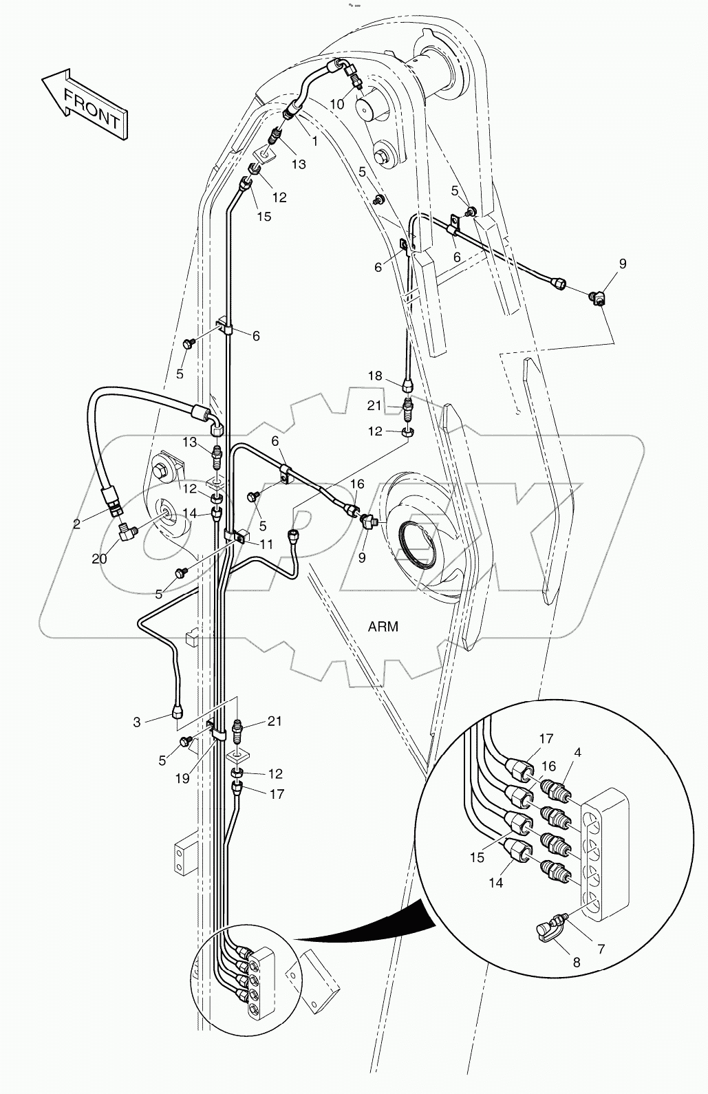  LUBRICATION PIPING-ARM - 3.0m