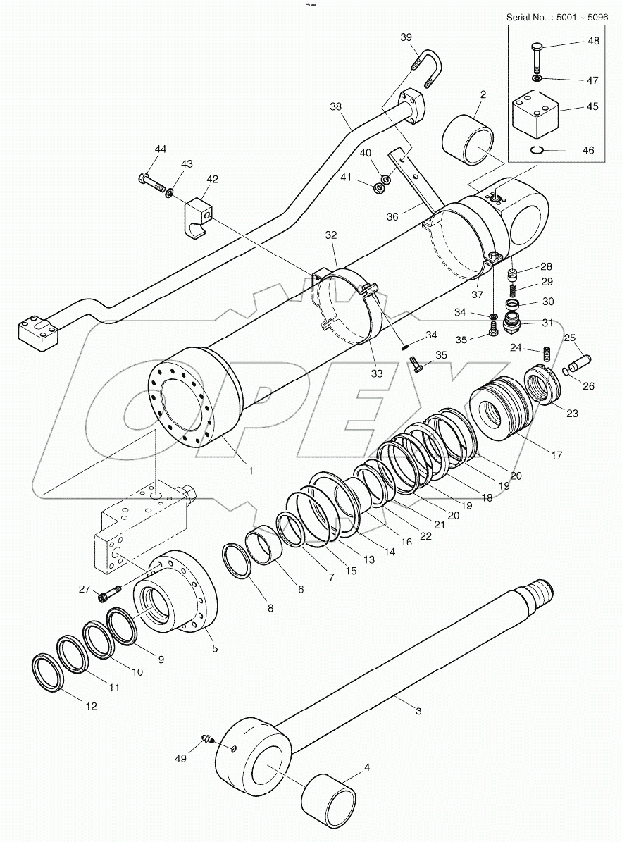  ARM CYLINDER - LOCK VALVE