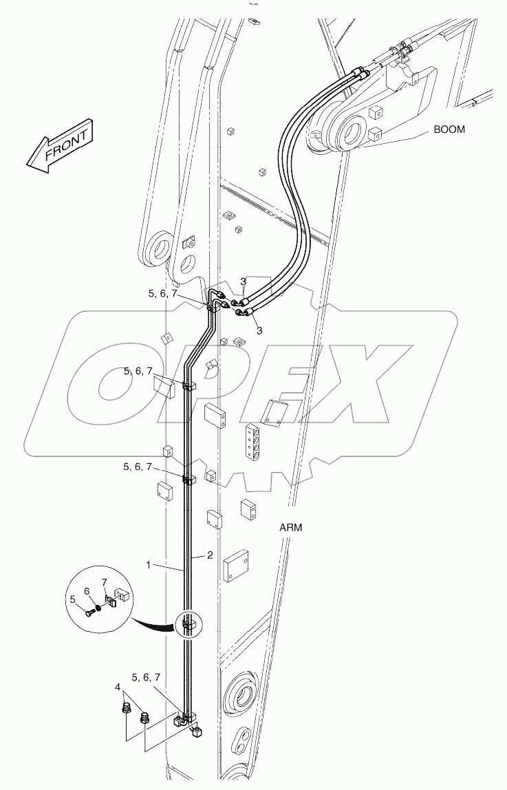  ARM PIPING - ARM 3,0m (QUICK CLAMP)
