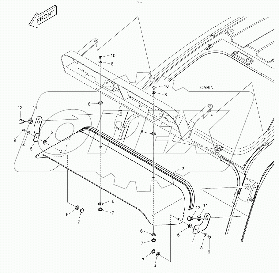  RAIN SHIELD & LAMP MOUNTING