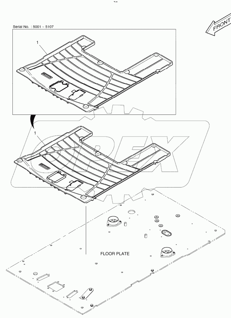  FLOOR MAT - ROTATING