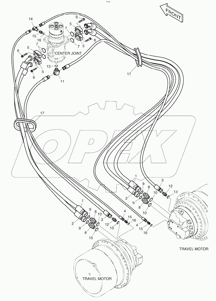  TRAVEL PIPING - NARROW TRACK