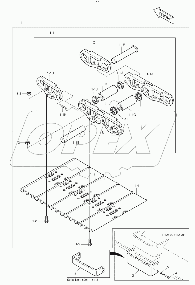  TRACK SHOE ASSY - 700G
