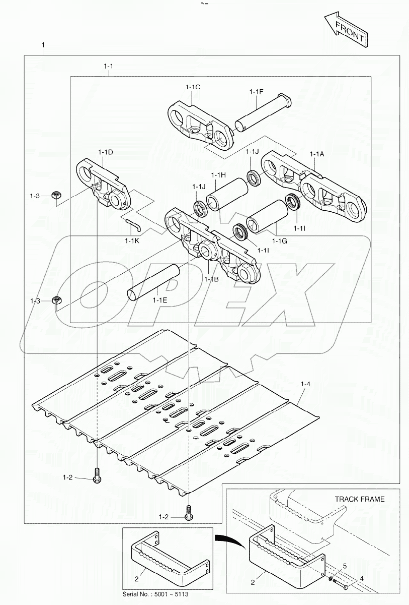  TRACK SHOE ASSY - 800G