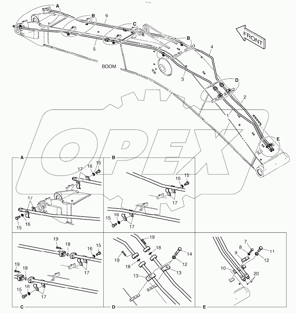  BOOM PIPING - BOOM 5.9M ROTATIONG