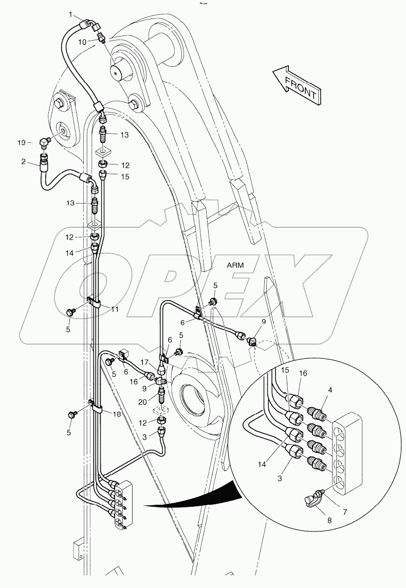  LUBRICATION PIPING - ARM 2.0m