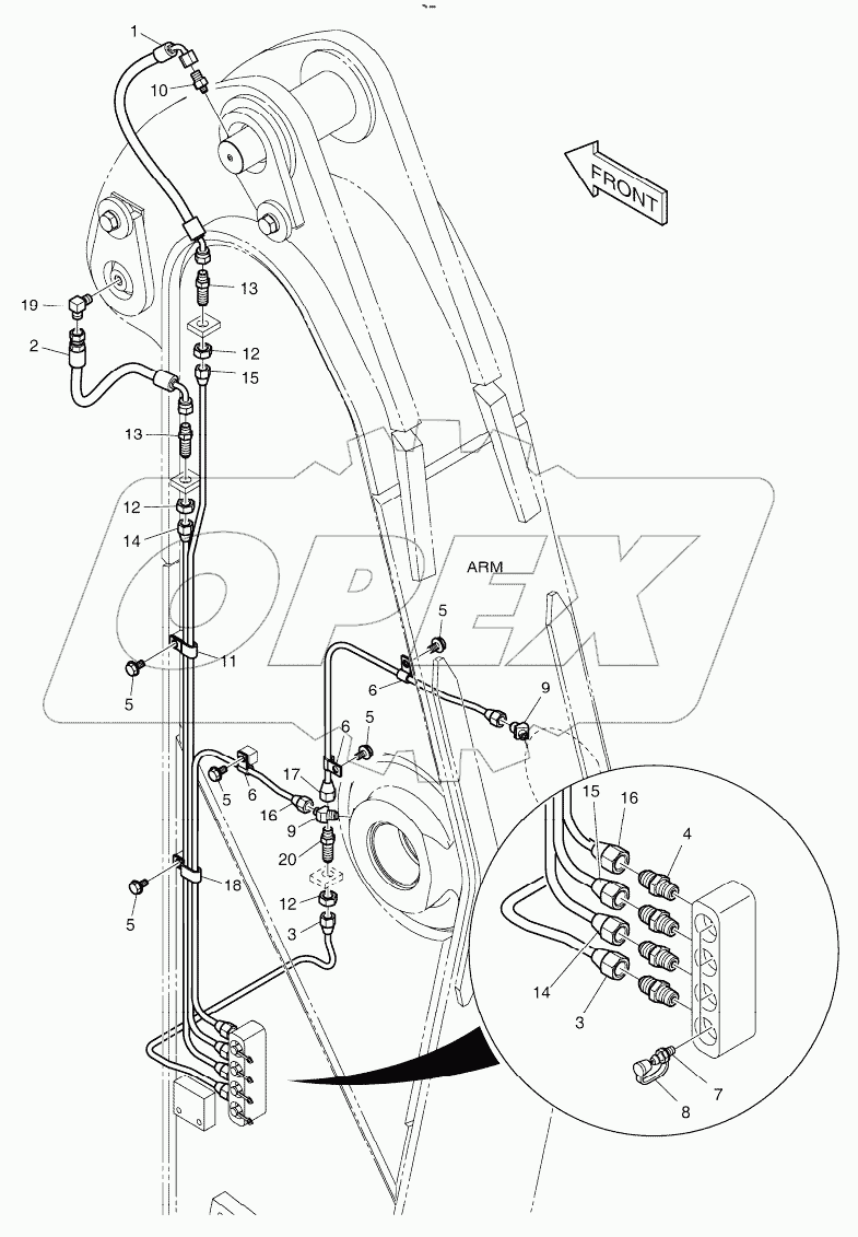  LUBRICATION PIPING-ARM 2.0m