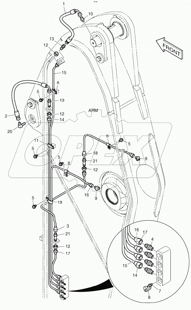 LUBRICATION PIPING-ARM 2.5m