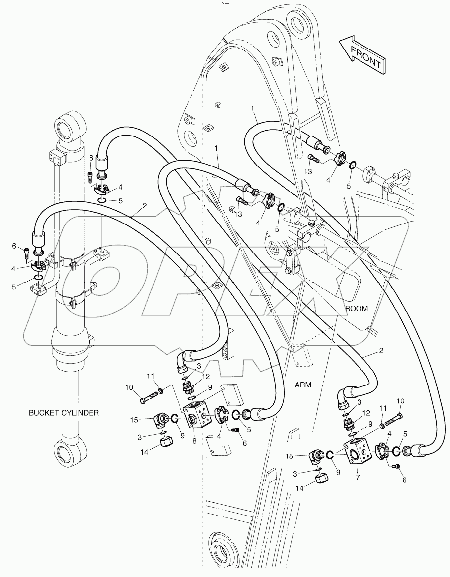 ARM PIPING - ARM 2.5m (CLAMSHELL)