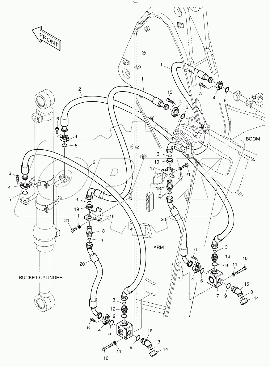  ARM PIPING - ARM 2.5m (CLAMSHELL)
