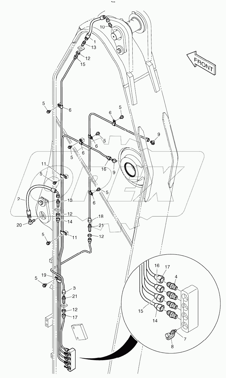  LUBRICATION PIPING - ARM 3.5m